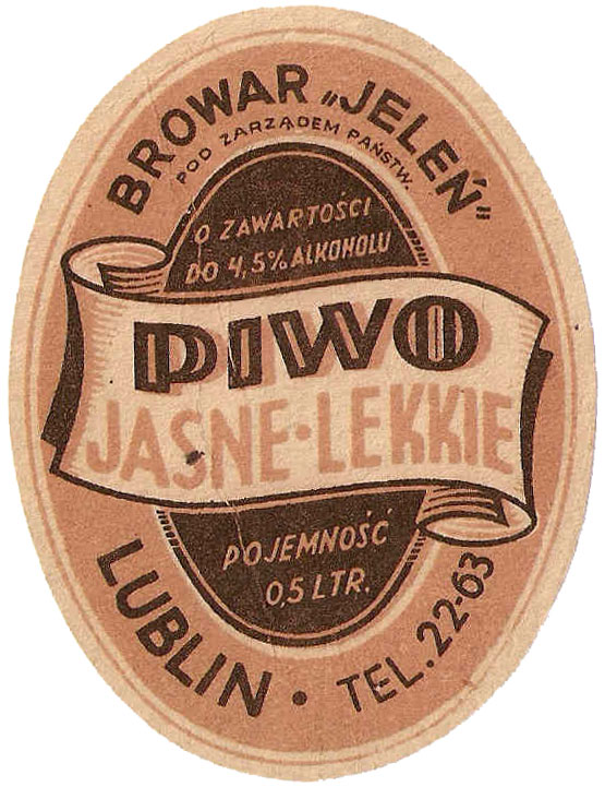 BROWAR " JELEŃ"
POD ZARZĄDEM PAŃSTW.