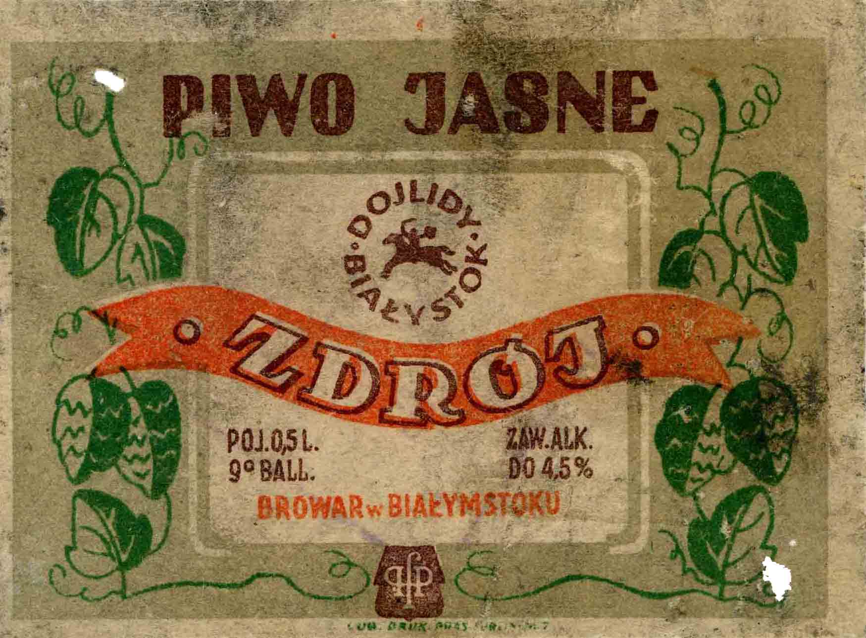 POJ.0,5L.
9 BALL.
sygnatura LUB. DRUK. PRAS. LUBLIN-M.7.