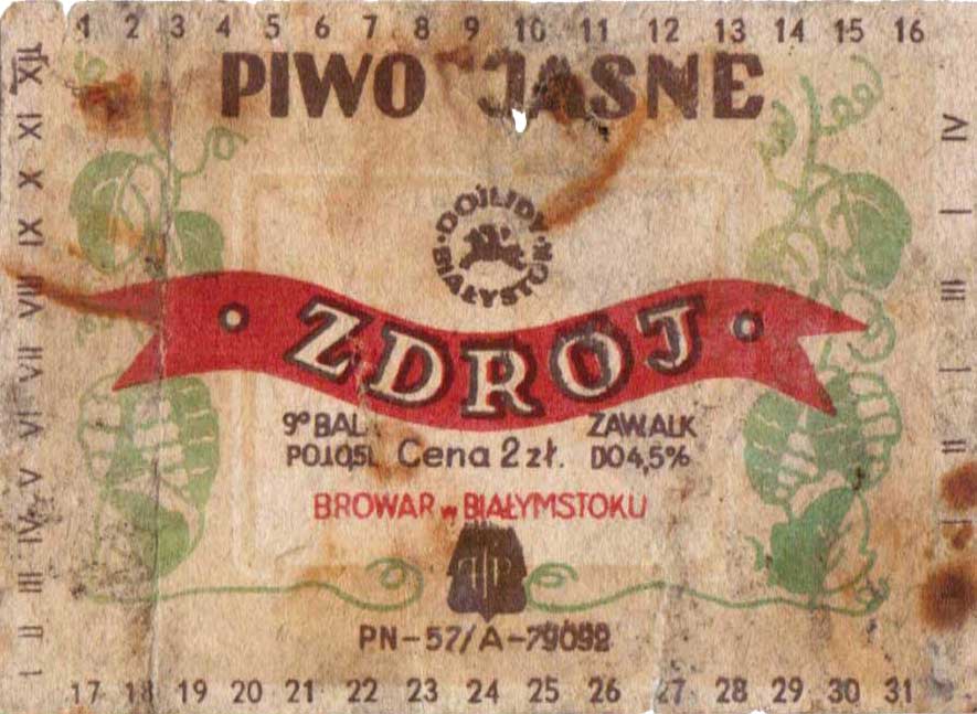 PN-57/ A-79092
przesunięcie kalendarza względem piwo jasne