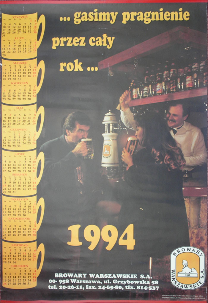 kalendarz ścienny
rok 1994