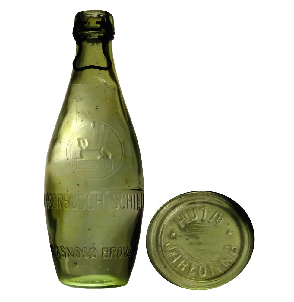 sfinks,
HABERBUSCH i SCHIELE,
WŁASNOŚĆ BROWARU,
*HUTA* JABŁONNA,
zielona