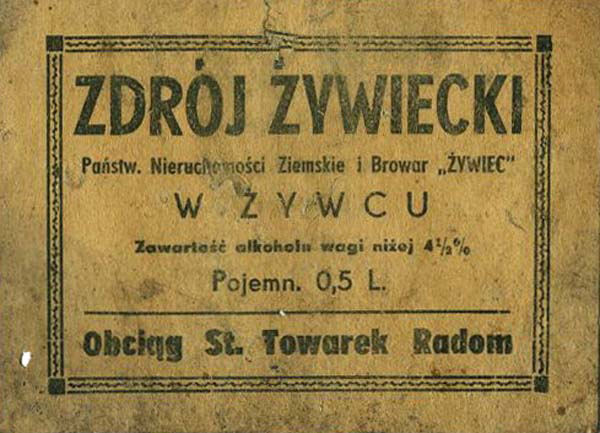ZDRÓJ ŻYWIECKI
obciąg St. Towarek Radom
inny ornament w ramce