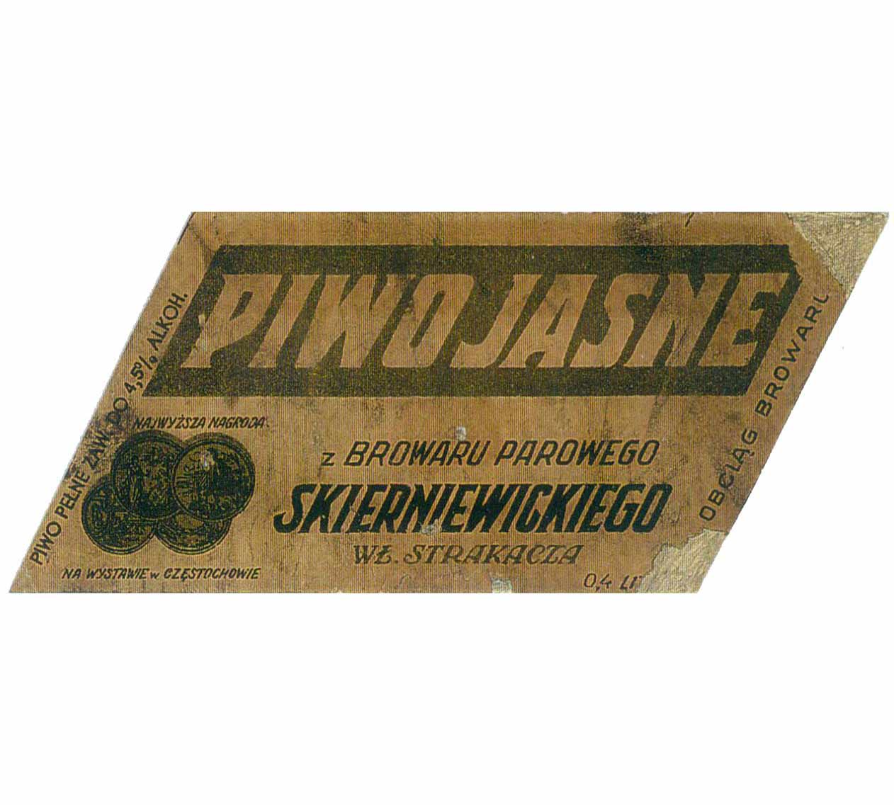 PIWO PEŁNE, OBCIĄG BROWARU, 0,4 LITRA