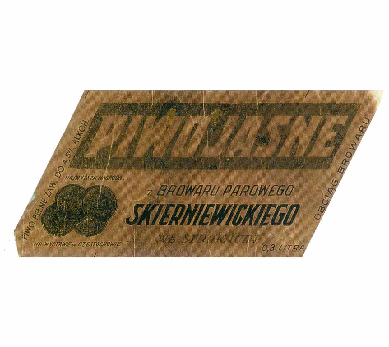 PIWO PEŁNE, OBCIĄG BROWARU, 0,3 LITRA