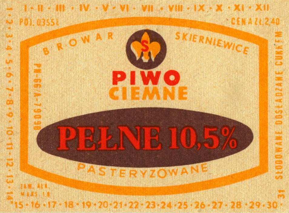 Piwo Pełne, POJ. 0,355 L,
CENA ZŁ. 2,40, PN-66