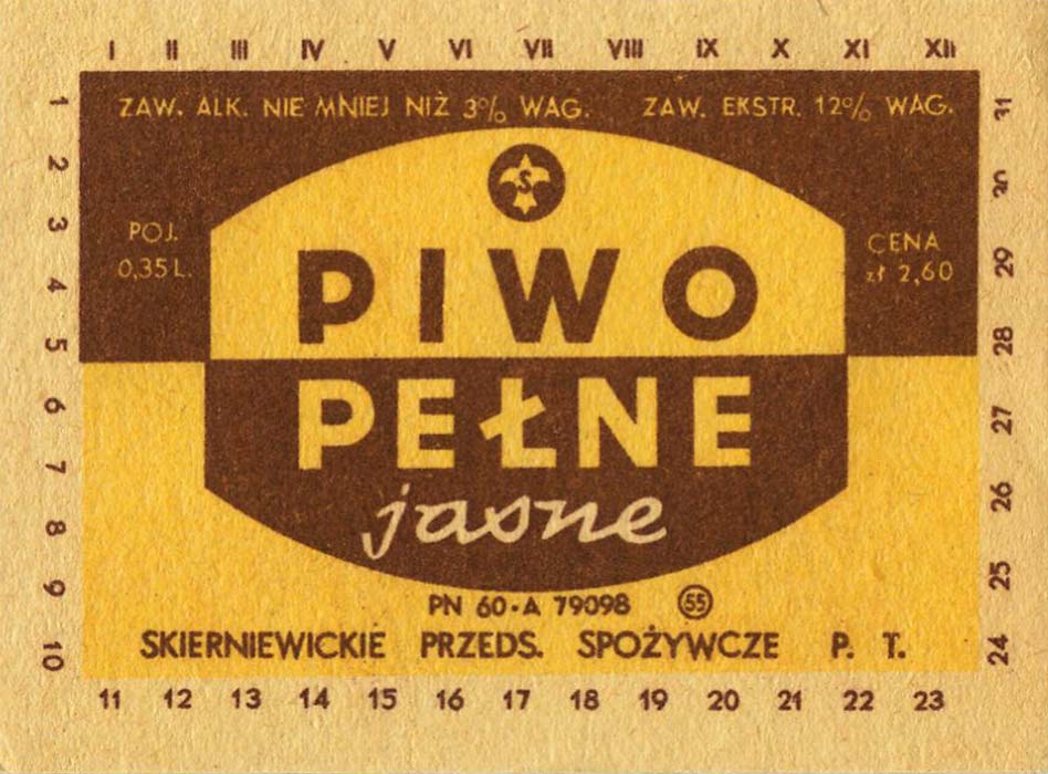 POJ. 0,35 L., CENA zł 2,60,
PN-60, 81x60 mm