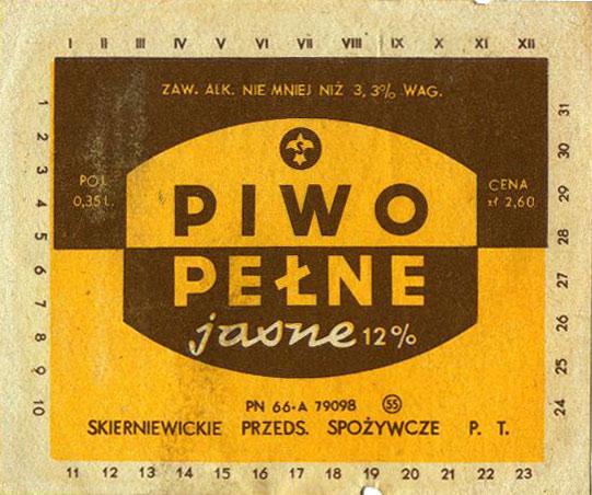 POJ. 0,35 L, CENA zł 2,60,
PN-66, 84x70 mm