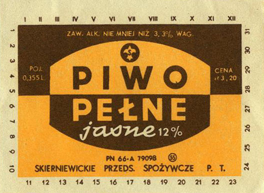 POJ. 0,355 L, CENA zł 3,20,
PN-66, 81x60 mm