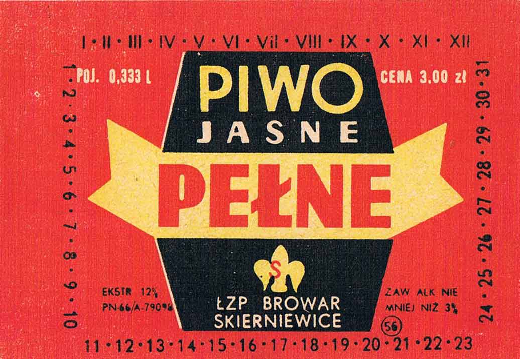PEŁNE, POJ. 0,333 L,
CENA 3.00 zł, PN-66