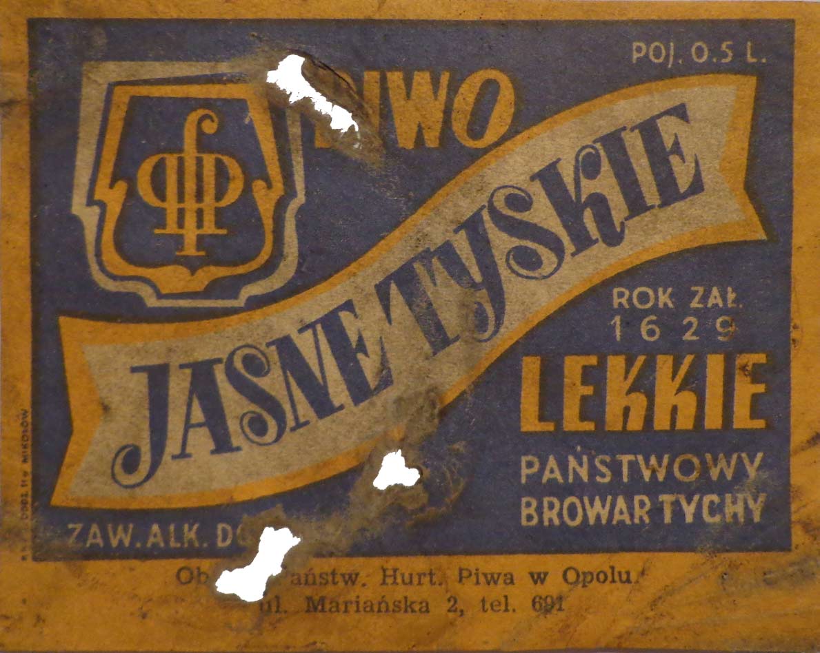 Obciąg Państwowej Hurtowni Piwa w Opolu
sygnatura w pionie po lewej