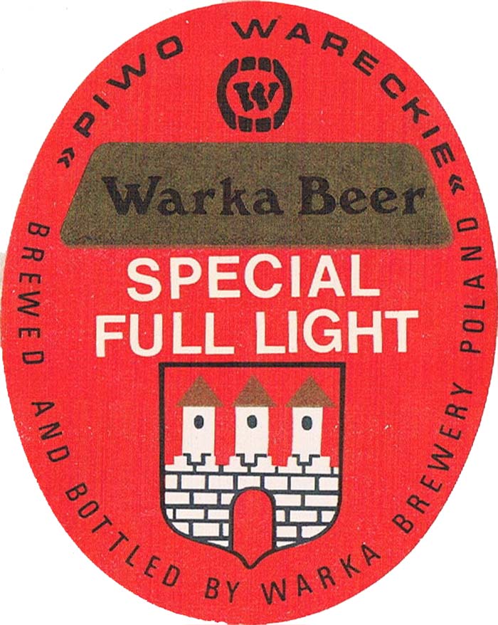 papier zwykły, Warka Beer napis czarny