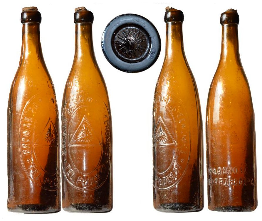 0,5 Ltr // BROWAR PAROWY CIECHOMICE // TEL. PŁOCK 17 // WŁASNOŚĆ NIESPRZEDAJNA | sygnatura "MIKULNICKI ŁÓDŹ", zamknięcie na korek