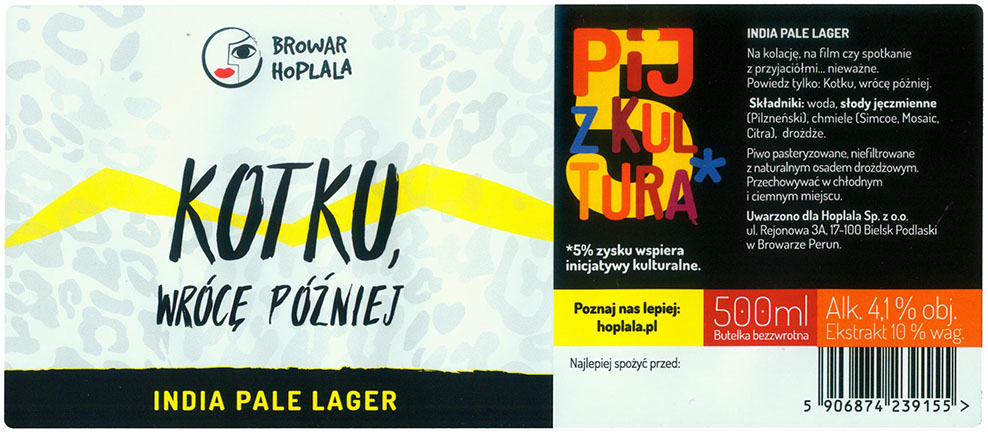 browar kontraktowy Hoplala
Alk. 4,1% obj.