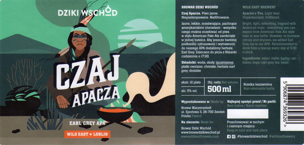 browar kontraktowy Dziki Wschód,
szerokość 199 mm