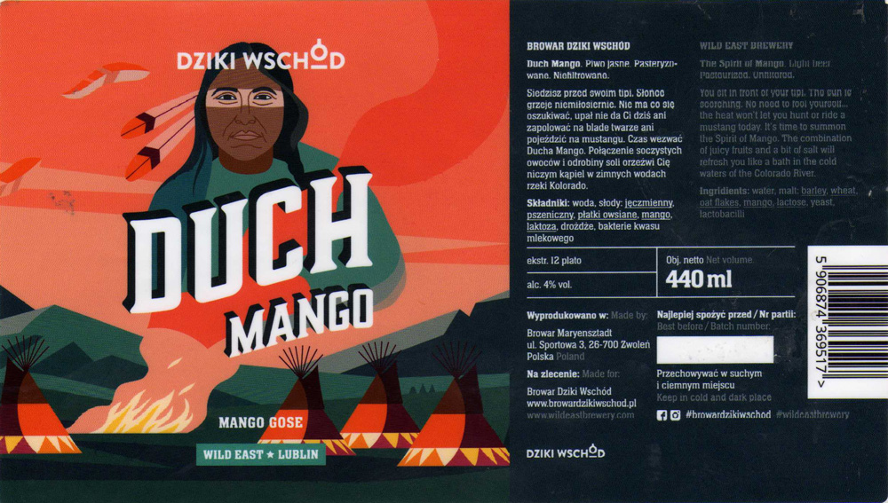 browar kontraktowy Dziki Wschód
440 ml