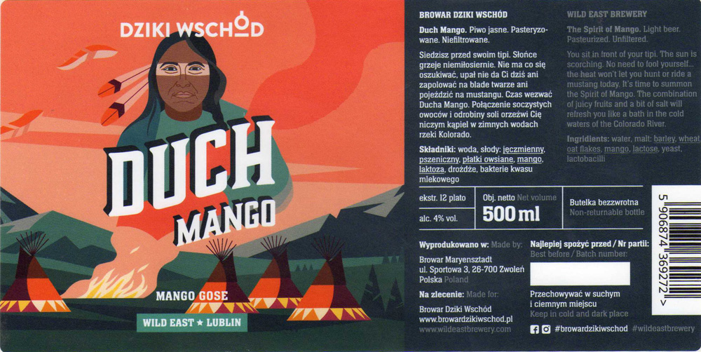 browar kontraktowy Dziki Wschód
500 ml, inne opisy, papier matowy