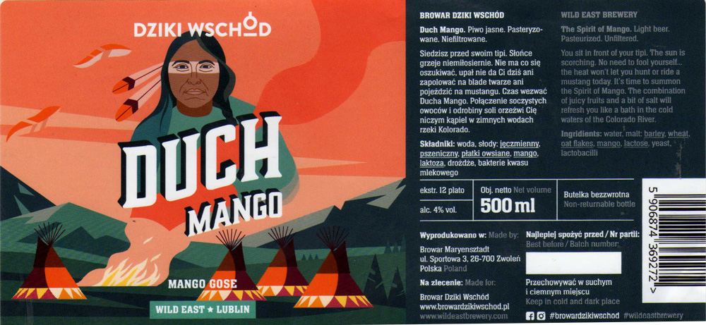 browar kontraktowy Dziki Wschód
500 ml, papier lakierowany