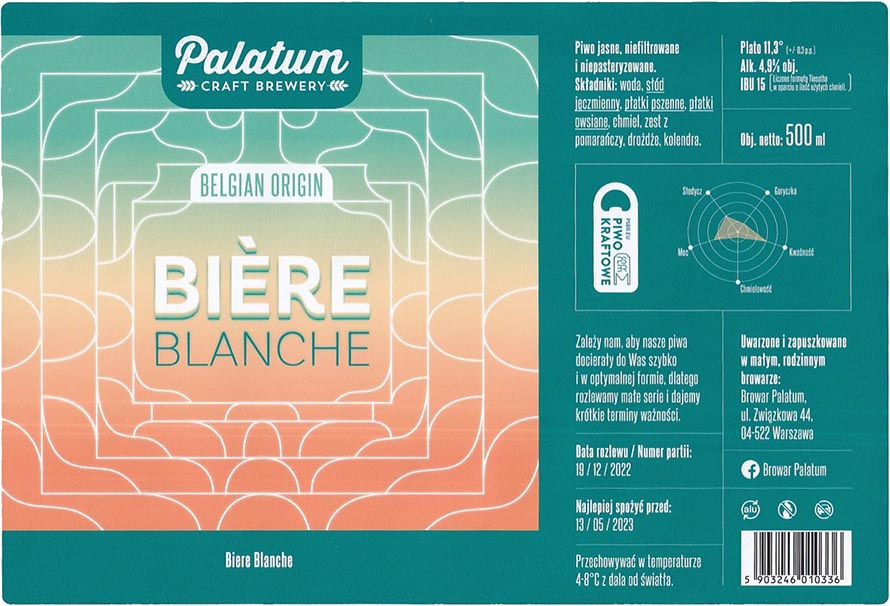 na dole "Biere Blanche"