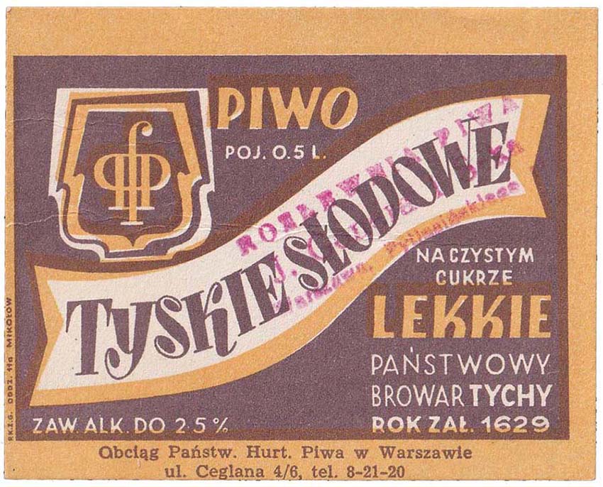 Obciąg Państwowej Hurtowni Piwa w Warszawie
Ceglana 5/6