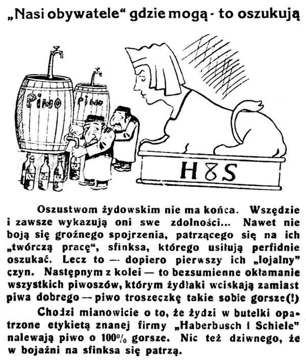rok 1938
artykuł propagandowy
źródło: Szabeskurjer nr 19