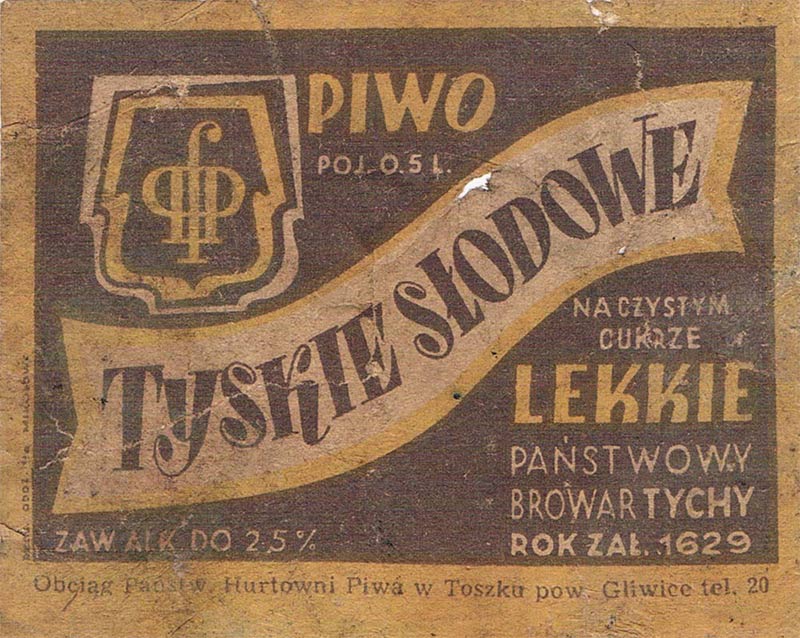 Obciąg Państw. Hurtowni Piwa w Toszku pow. Gliwice tel. 20