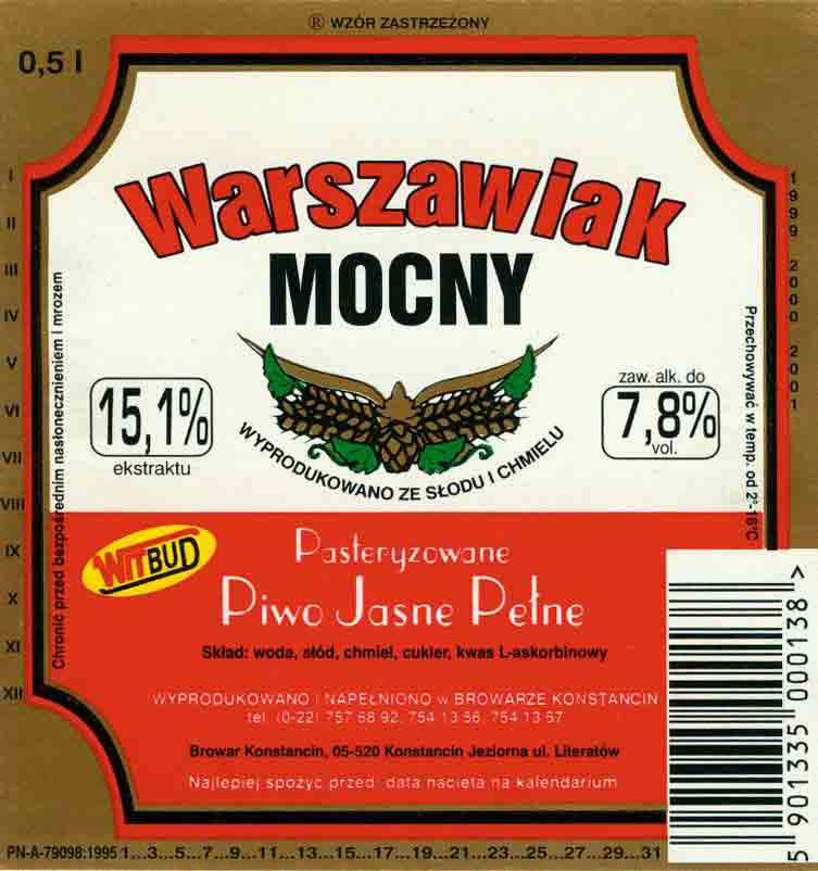 1999 2000 2001, brak logo TRAVEN,
7,8 % vol.