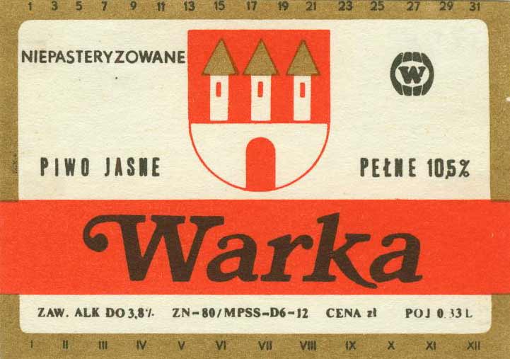 sygnatura ZGK-4 (z lewej na wyskości PIWO JASNE),
189/83