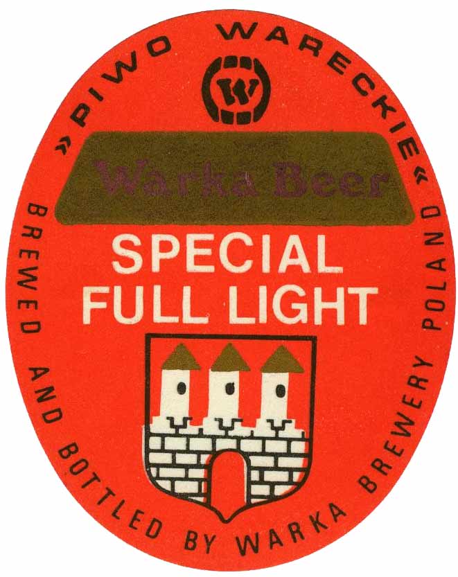 papier zwykły, Warka Beer napis fioletowy