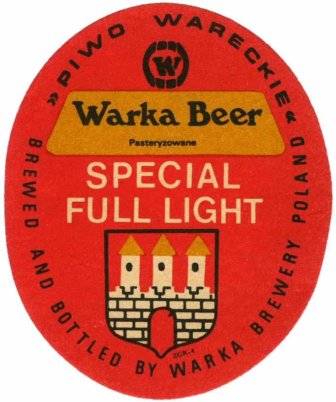 Pasteryzowane 16 mm, tło Warka Beer żółte, sygnatura ZGK-4,
289/85