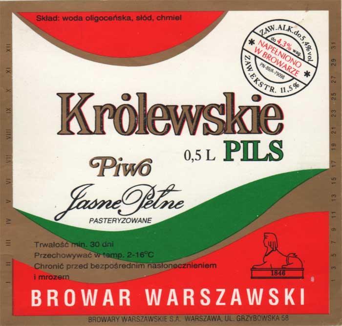 trwałość 30 dni, w składzie brak cukru, odległość miesięcy od BROWARY 22,5 mm, bez sygnatury