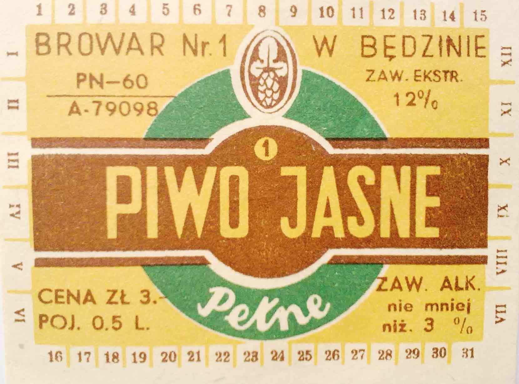 PN-60, ZAW. EKSTR. 12 %
CENA ZŁ 3.-
POJ. 0,5 L.