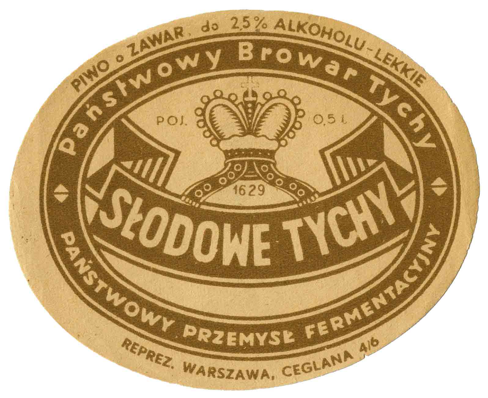 REPREZ. WARSZAWA, CEGLANA 4/6
piwo o zawar. do 2,5 % alkoholu-lekkie
