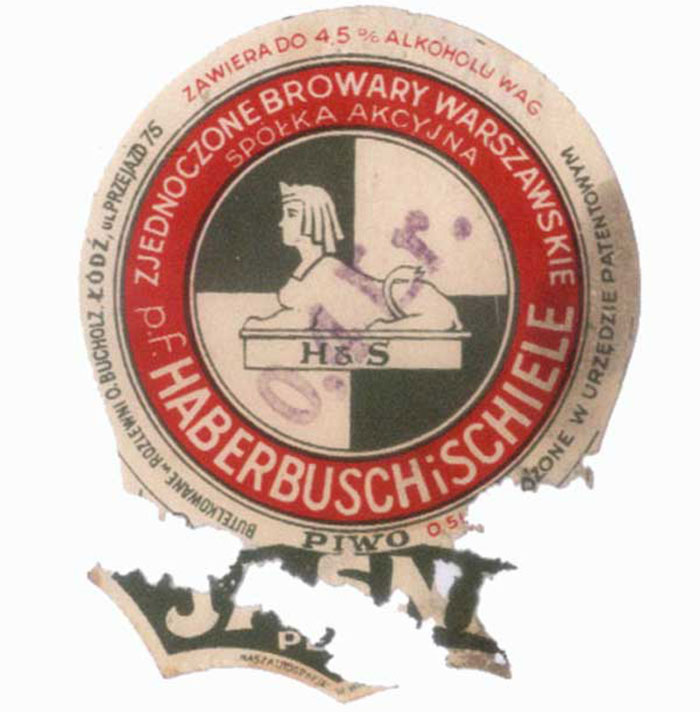 rozlewnia O. Bucholz w Łodzi ul. Przejazd 75, inna czcionka opisu rozlewni,
stempel '0,4 Lr.'
