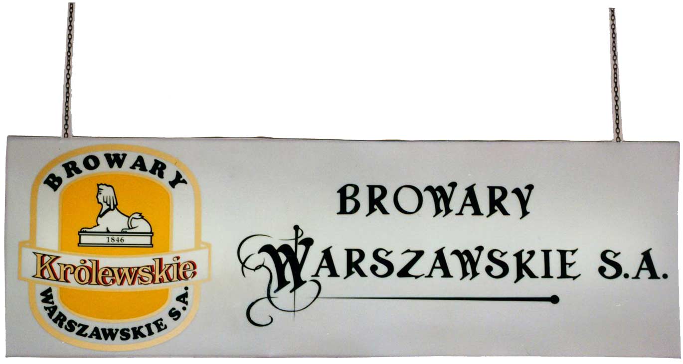 plafon dwustronny wiszący
120x40cm lub 62x27cm