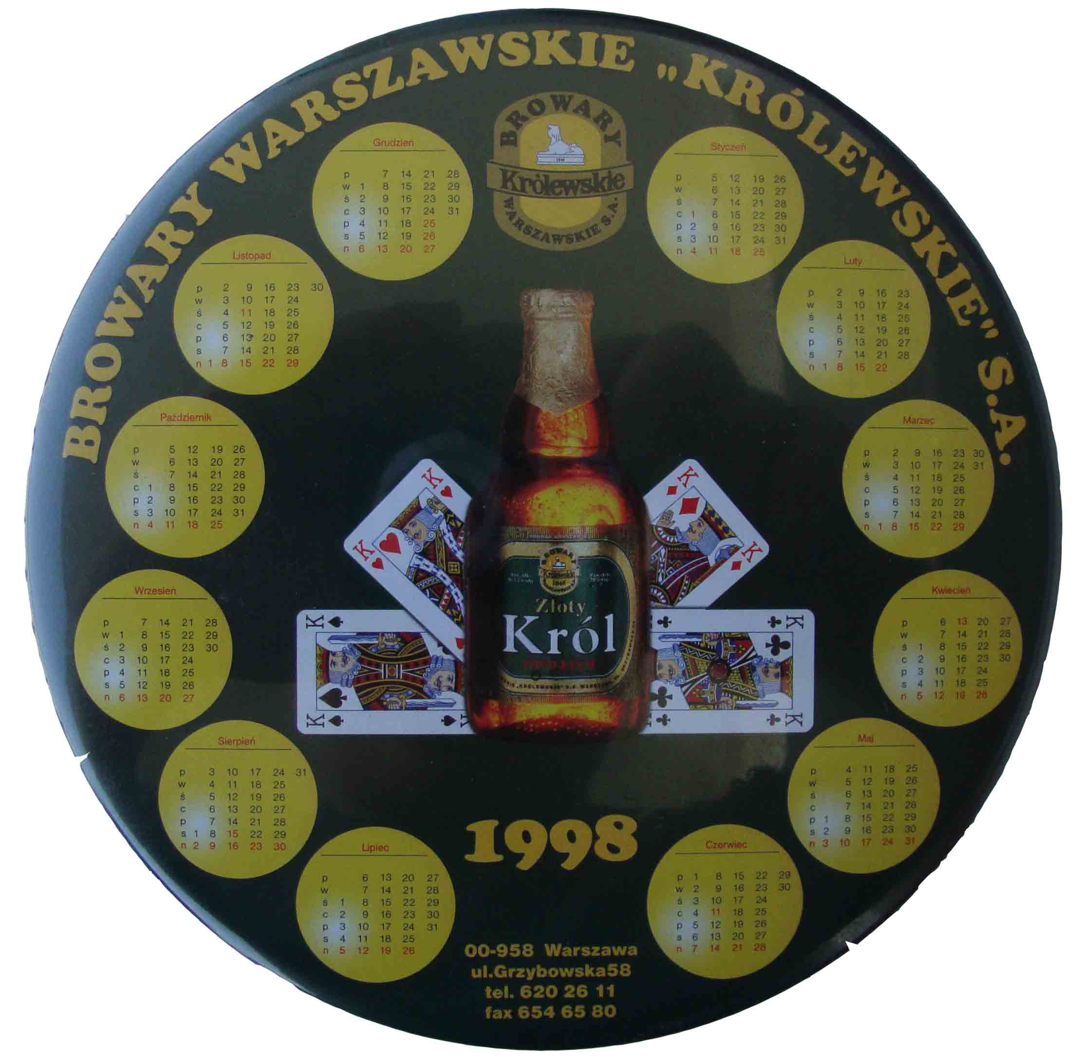 kalendarzyk biurkowy
rok 1998