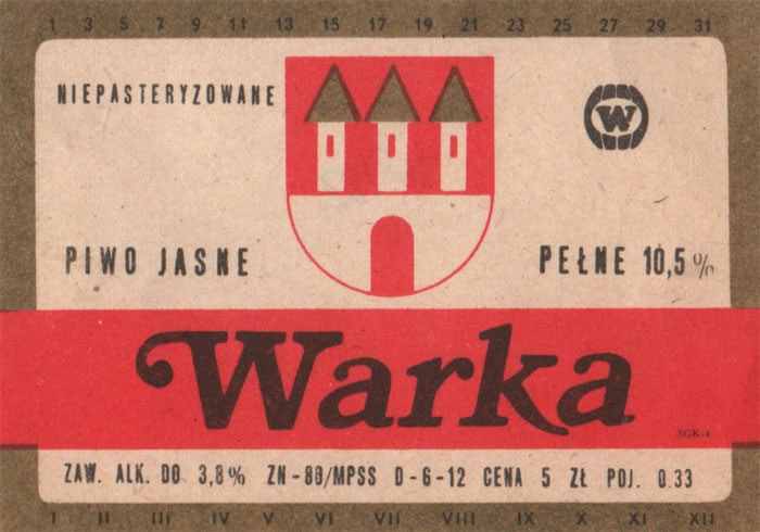 czarne opisy i sygnatura ZGK-4 za A w Warka
368/82
