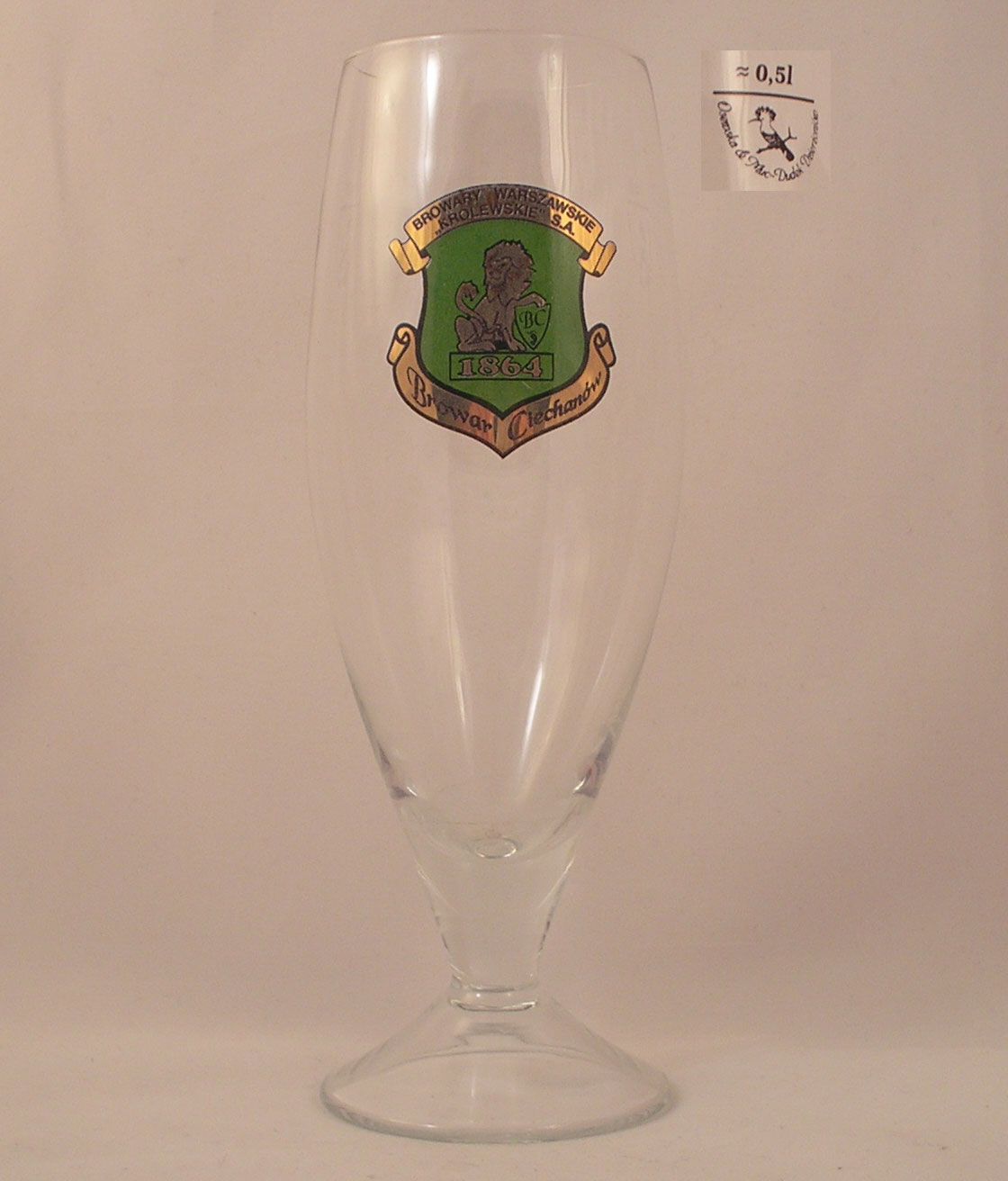 pojemność 0,5 l,
sygnatura Dudek,
pokal próbny
