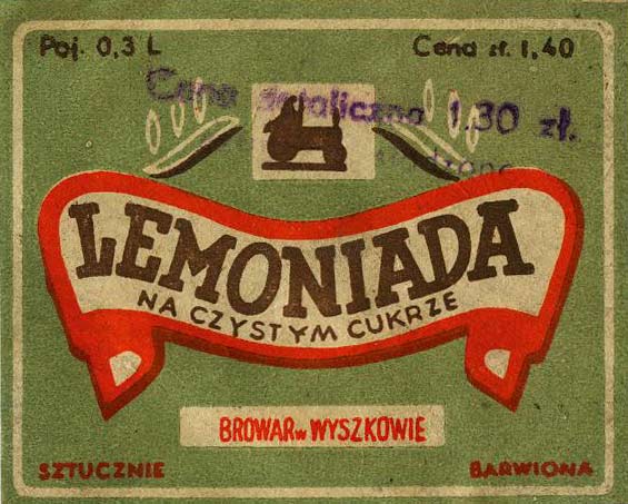 stempel 'Cena detaliczna 1,30 zł. // sztucznie słodzona'