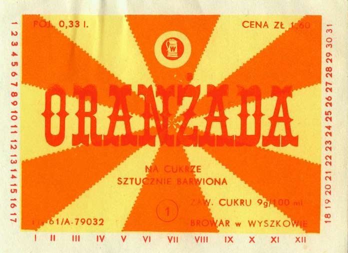 kufel w logo,
żółto-ciemnopomarańczowa