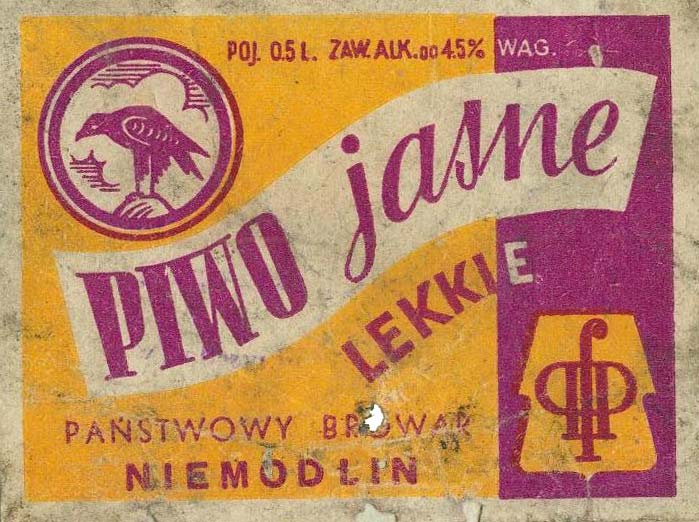 piwo jasne
POJ. 0,5 L. ZAW. ALK. DO 4,5% WAG.